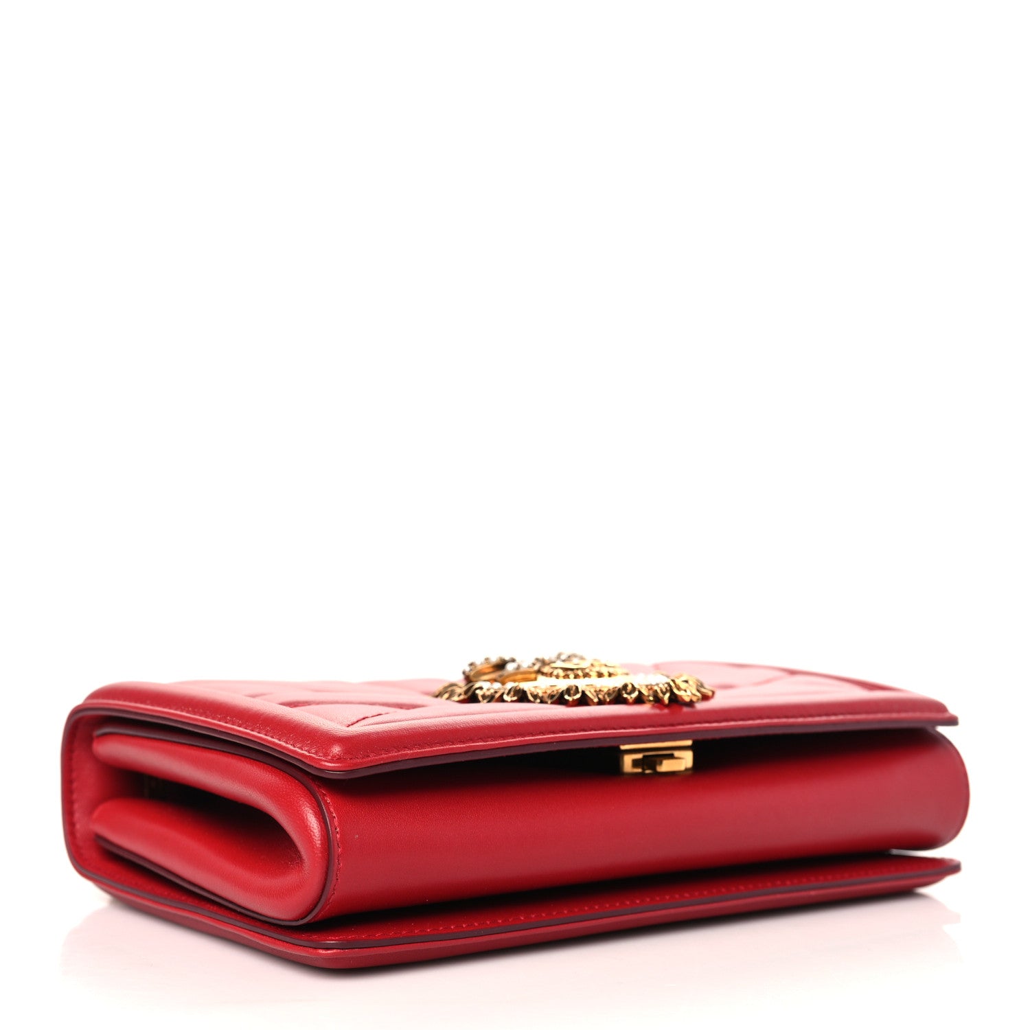 Dolce & Gabbana Calfskin Medium Devotion Crossbody Bag Red 4 of 8