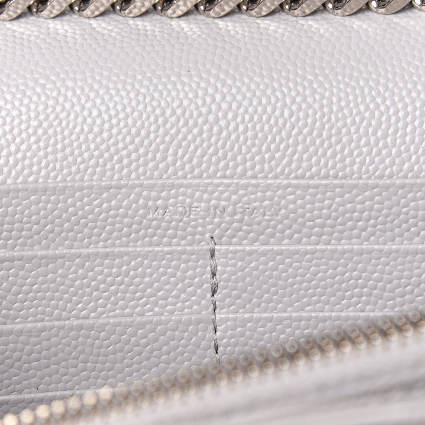 Grain De Poudre Matelasse Chevron Monogram Chain Wallet Souris