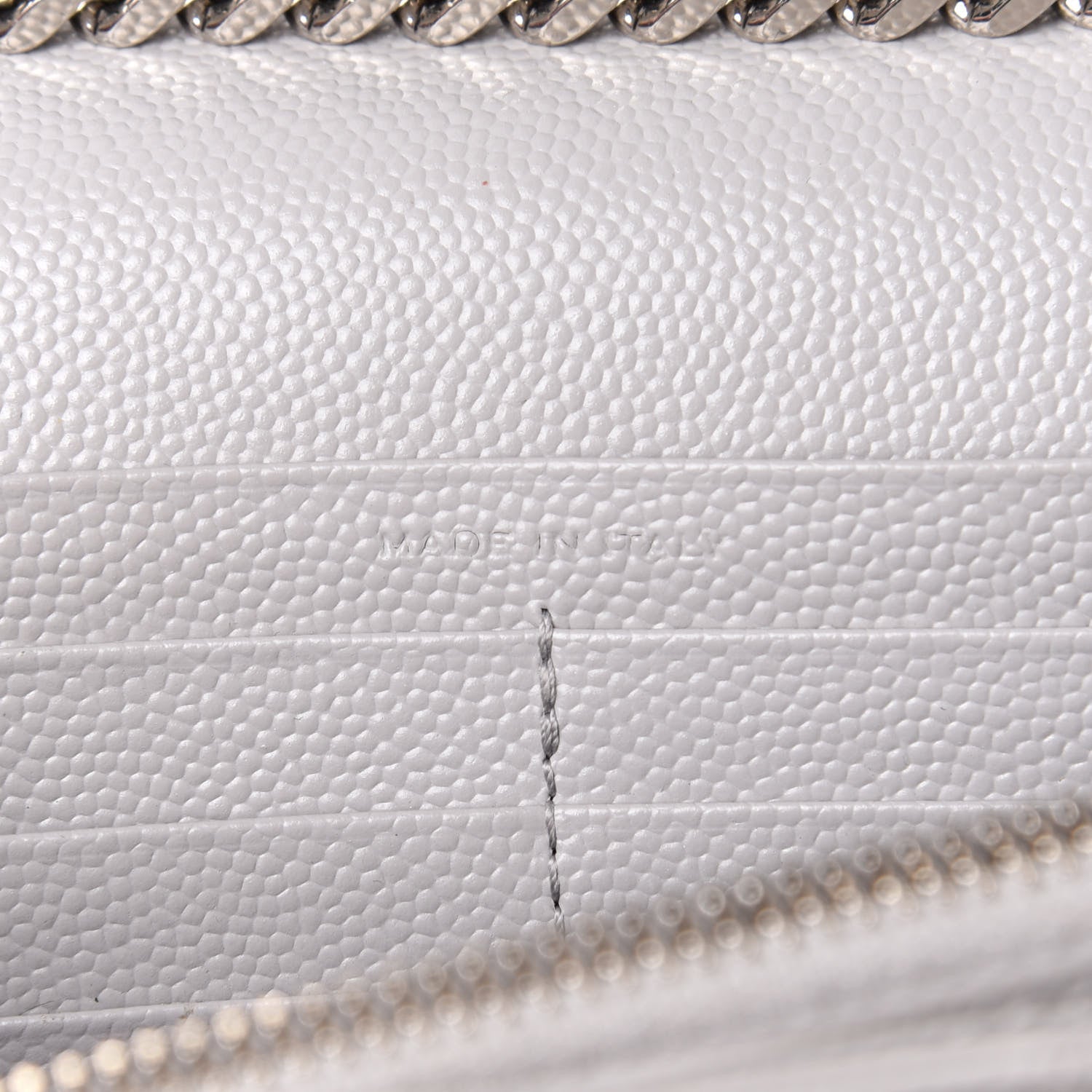 Saint Laurent Grain De Poudre Matelasse Chevron Monogram Chain Wallet Souris 6 of 10