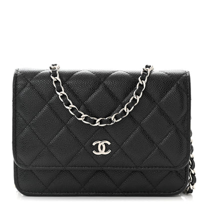 Chanel Caviar Quilted Mini Wallet On Chain WOC Black 1 of 11
