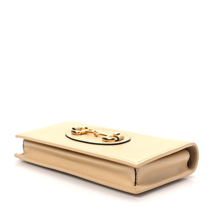 Gucci Boarded Plutone Calfskin Horsebit 1955 Wallet On Chain Bubble Tea 7 of 7