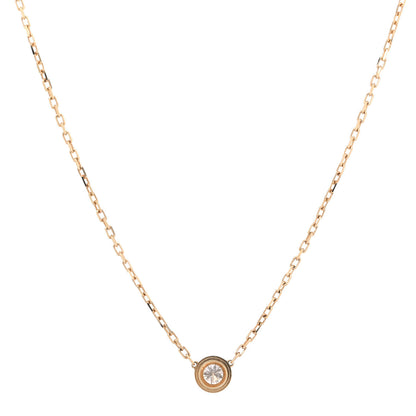 Cartier 18K Yellow Gold Diamond LM D'Amour Pendant Necklace 3 of 7