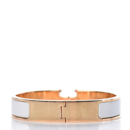 Hermes Enamel Narrow Clic Clac H Bracelet PM White 3 of 5