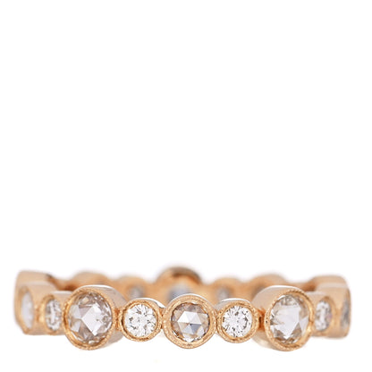 Tiffany 18K Rose Gold Diamond Narrow Cobblestone Band Ring 50 5.25 5 of 10