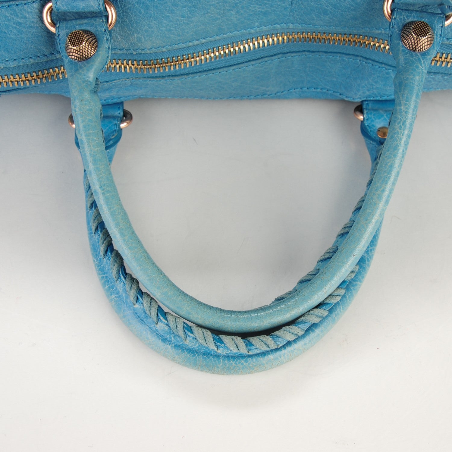 Balenciaga Agneau Giant 12 Rose Gold Hardware Work Bleu Indigo 9 of 14