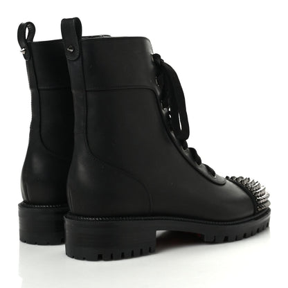 Christian Louboutin Calfskin Spikes TS Croc Flat Boots 36.5 Black 4 of 6