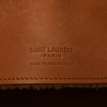 Saint Laurent Raffia Vegetable Le 37 Bucket Bag Naturel Brick 7 of 10