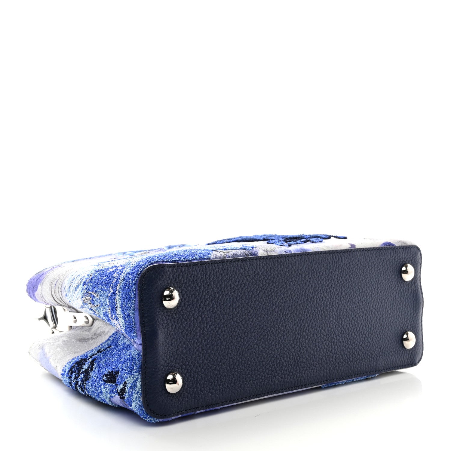 Louis Vuitton Taurillon Donna Huanca Capucines MM Blue 4 of 11