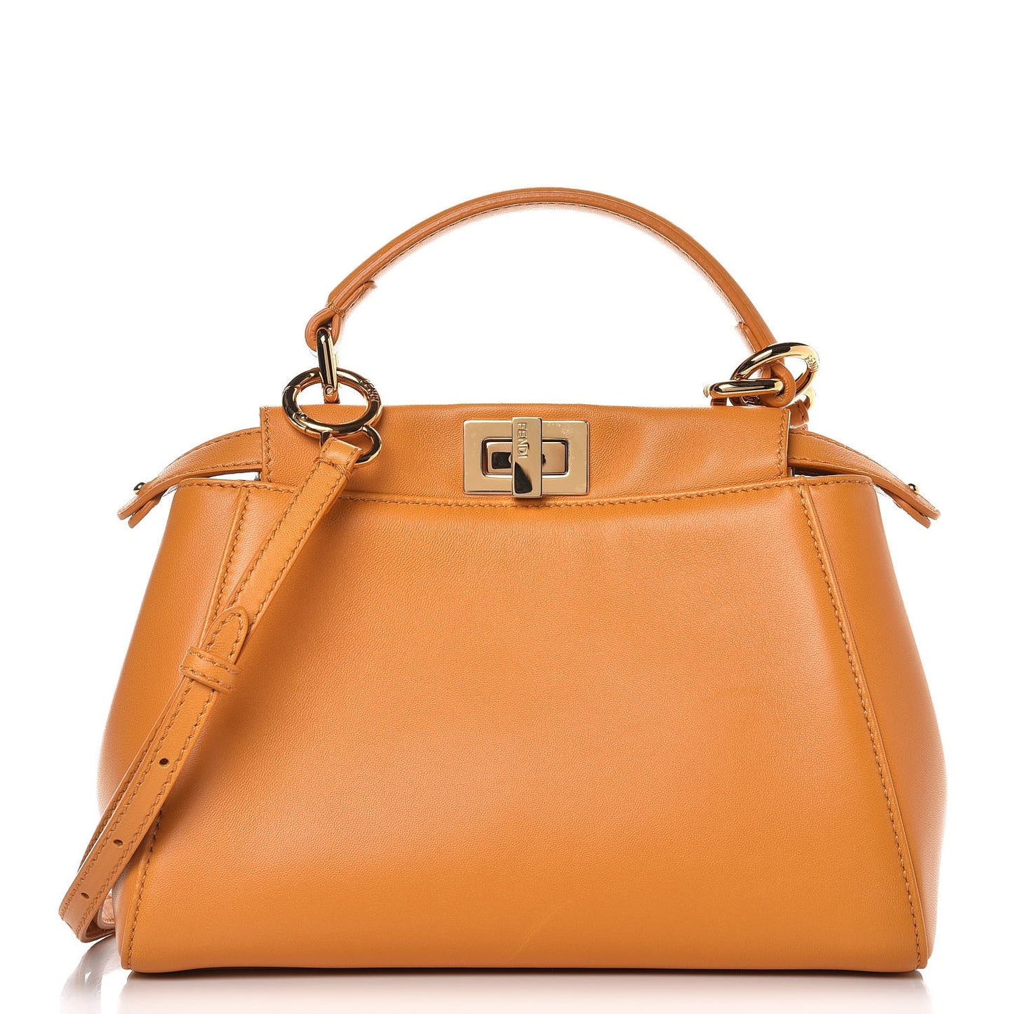 Nappa Mini Peekaboo Iconic Satchel Giallo Syrup