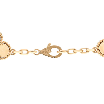 Van Cleef & Arpels 18K Yellow Gold 10 Motifs Guilloche Vintage Alhambra Necklace 4 of 7