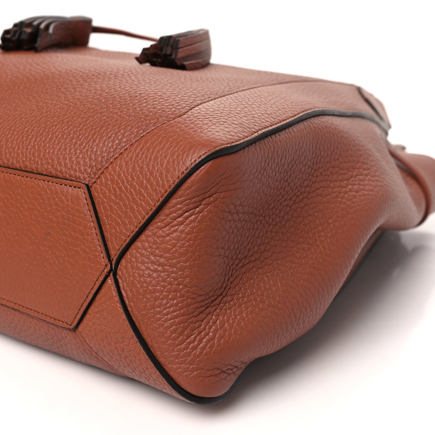Heavy Grain Calfskin Millie Tote Chestnut