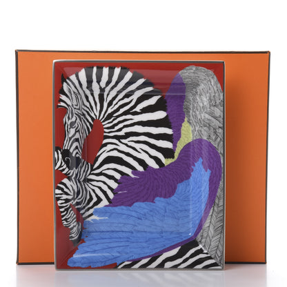 Hermes Porcelain Zebra Pegasus Change Tray Bougainvillea 6 of 6
