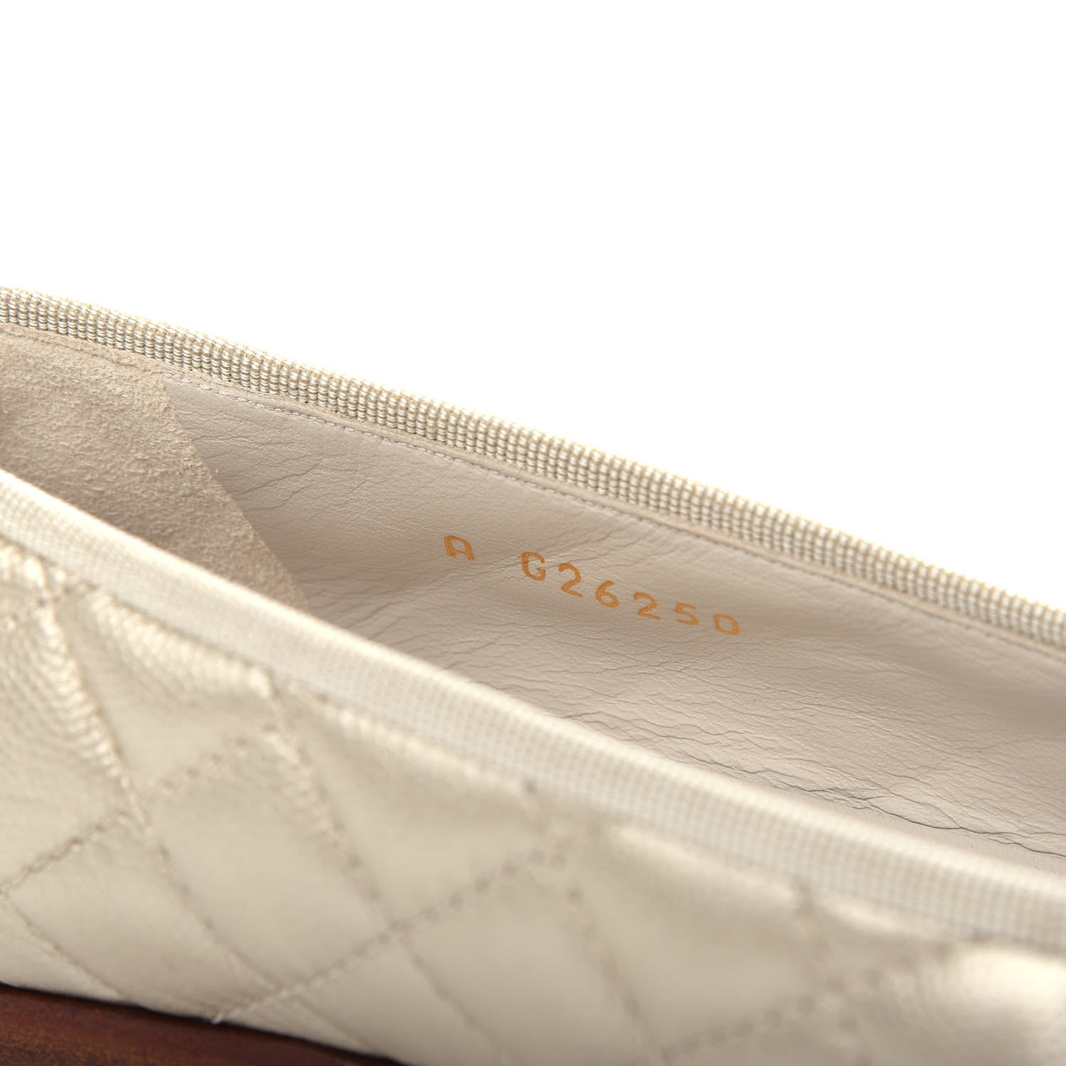 Chanel Metallic Caviar Quilted Cap Toe Ballerina Flats 36 Gold 10 of 11