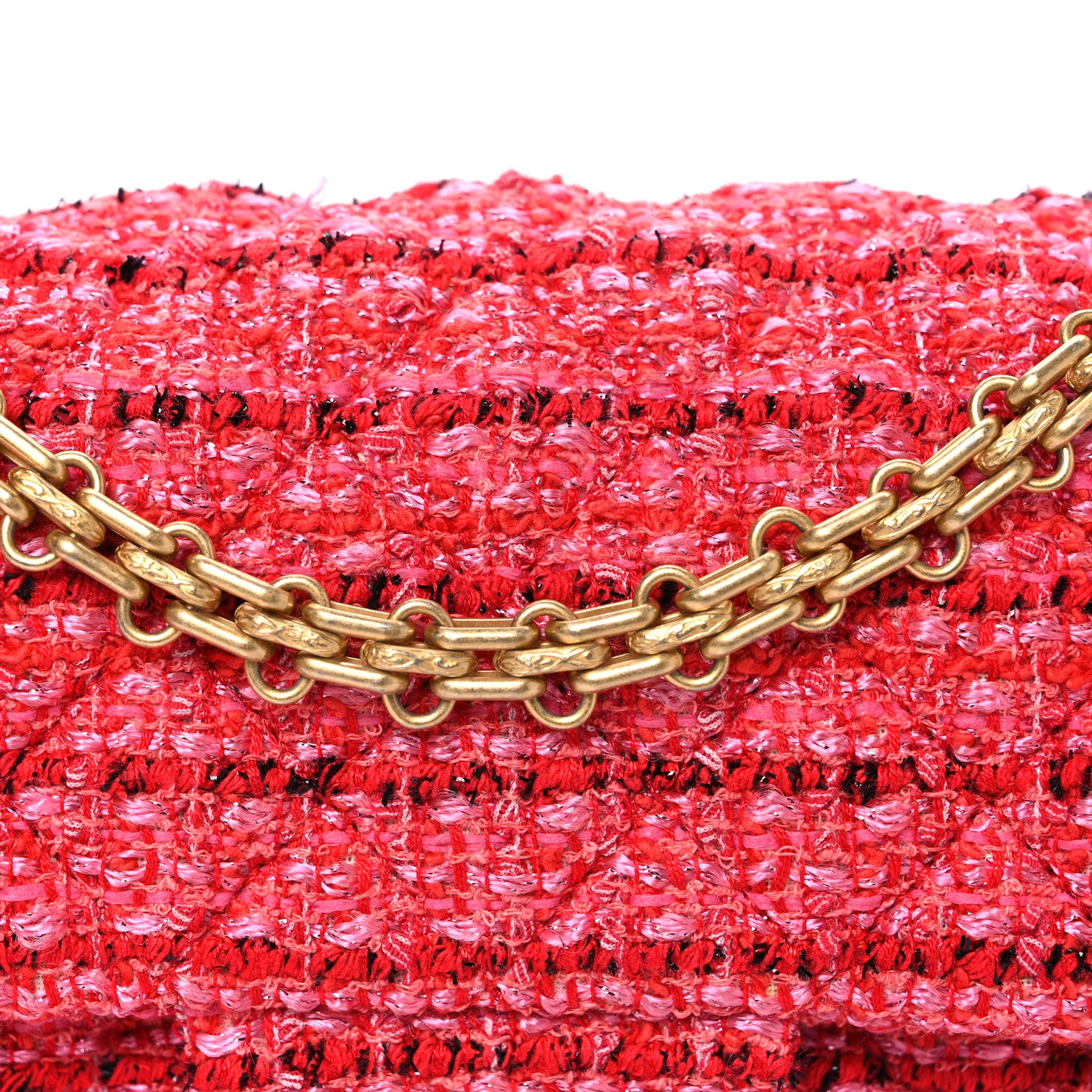 Chanel Tweed Quilted Mini 2.55 Reissue Flap Red Ecru Black 8 of 10