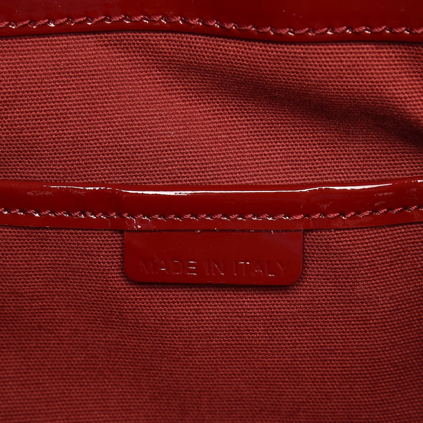 Patent Check Embossed Medium Bilmore Tote Red