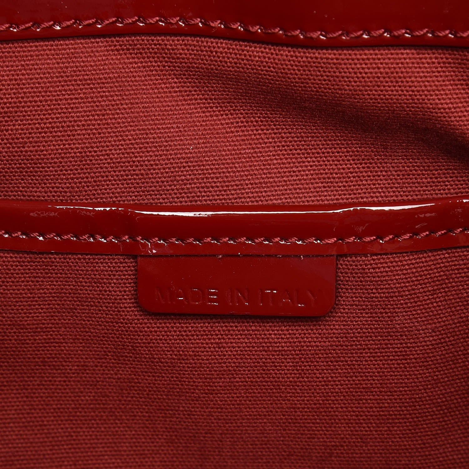Burberry Patent Check Embossed Medium Bilmore Tote Red 7 of 9