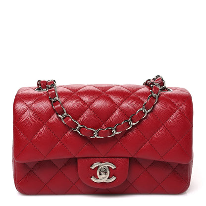 Chanel Caviar Quilted Mini Rectangular Flap Dark Red 1 of 11