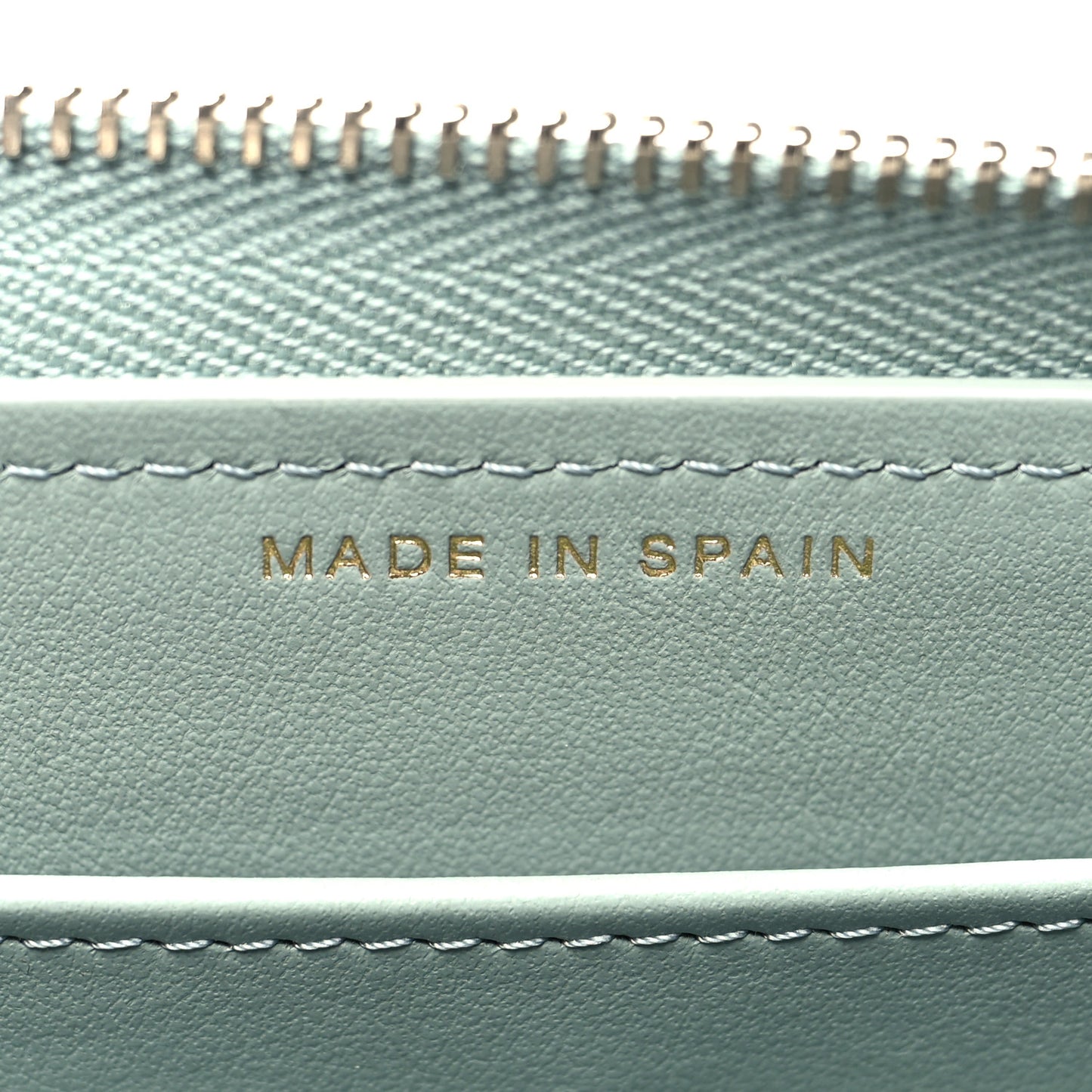 Caviar Quilted Large Gusset Zip Around Wallet Light Blue
