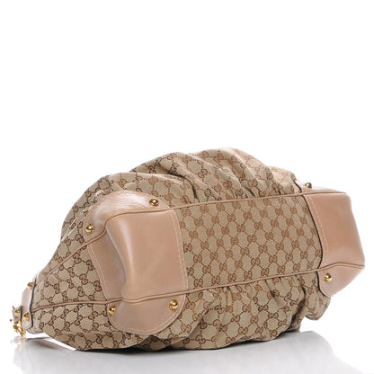 Gucci Monogram Large Jockey Hobo Beige 4 of 7