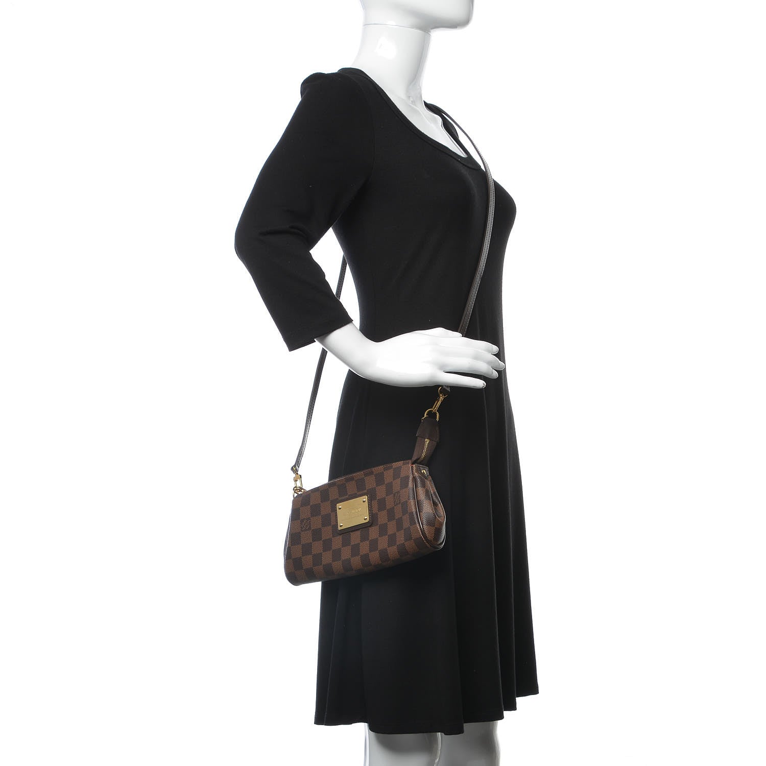 Louis Vuitton Damier Ebene Eva Clutch 2 of 9