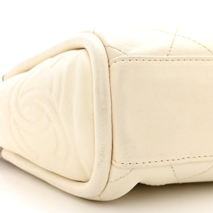 Chanel Lambskin Stitched Small Ultimate Soft Tote White 10 of 11