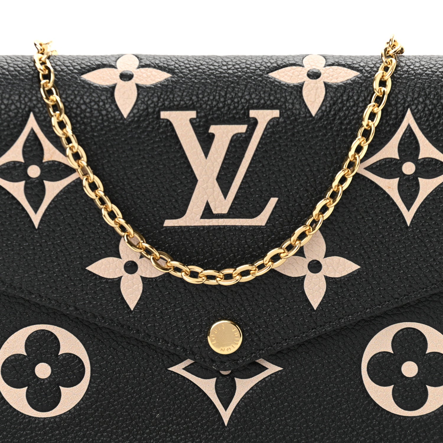 Louis Vuitton Empreinte Monogram Giant Felicie Pochette Black Beige 8 of 15