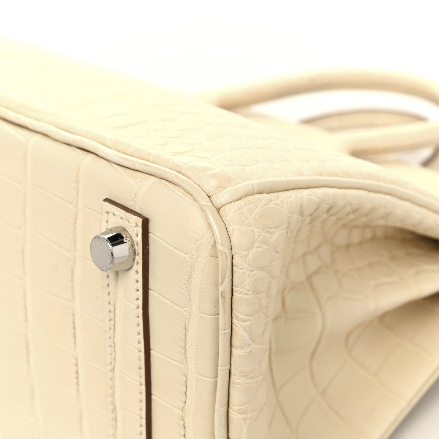 Matte Alligator Birkin 25 Vanille