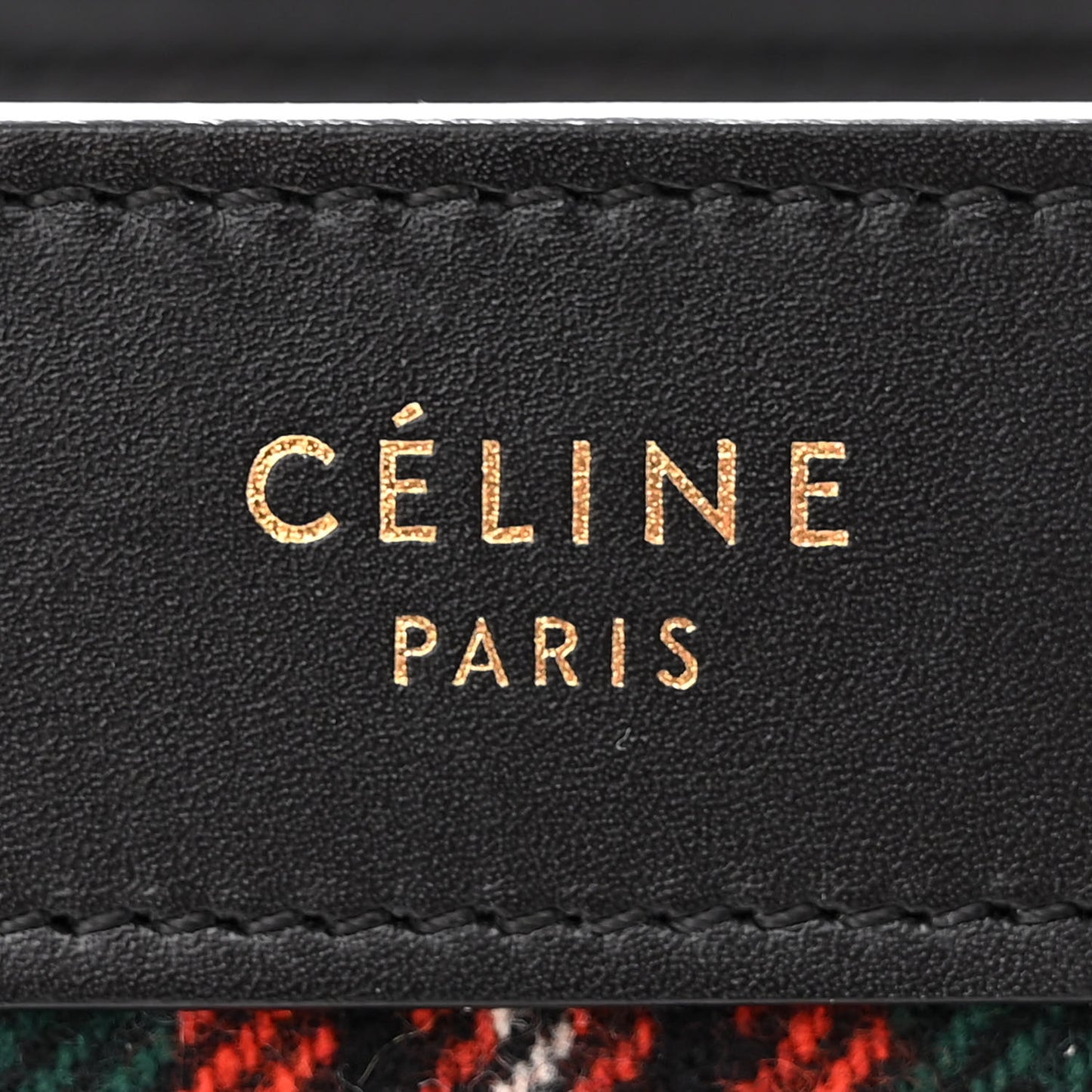 Tartan Calfskin Nano Luggage Red Black