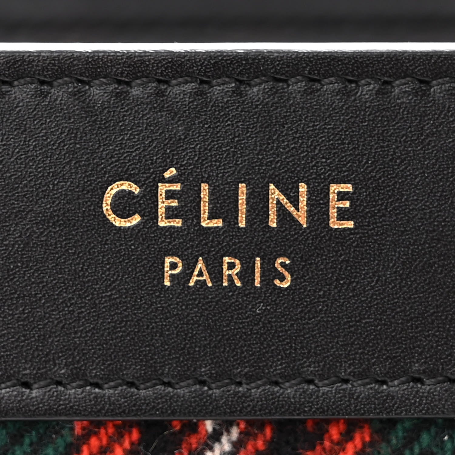 Celine Tartan Calfskin Nano Luggage Red Black 15 of 15