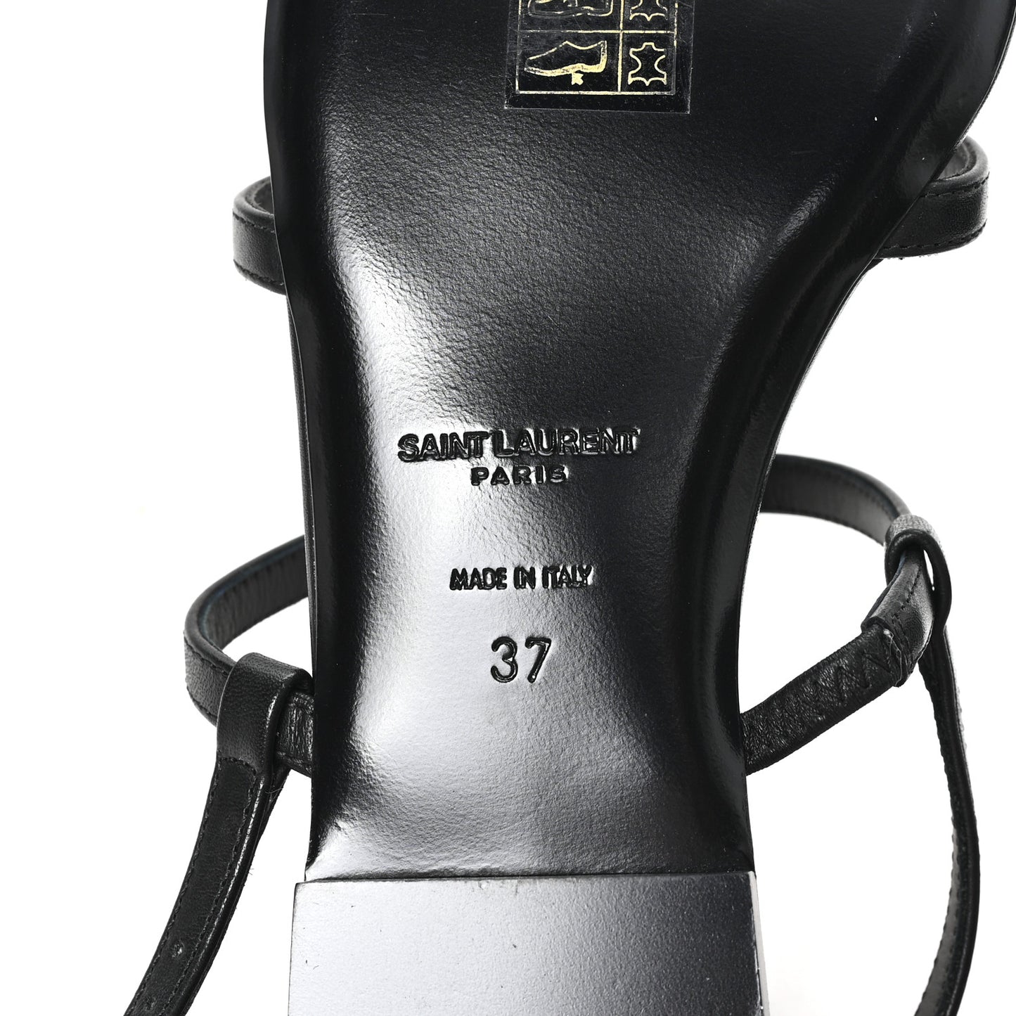 Calfskin Cassandra Monogram Sandals 37 Black