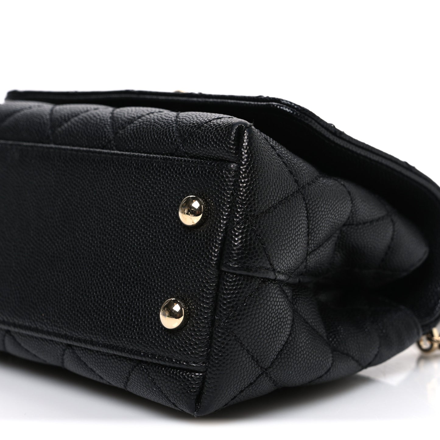 Caviar Quilted Extra Mini Coco Handle Flap Black