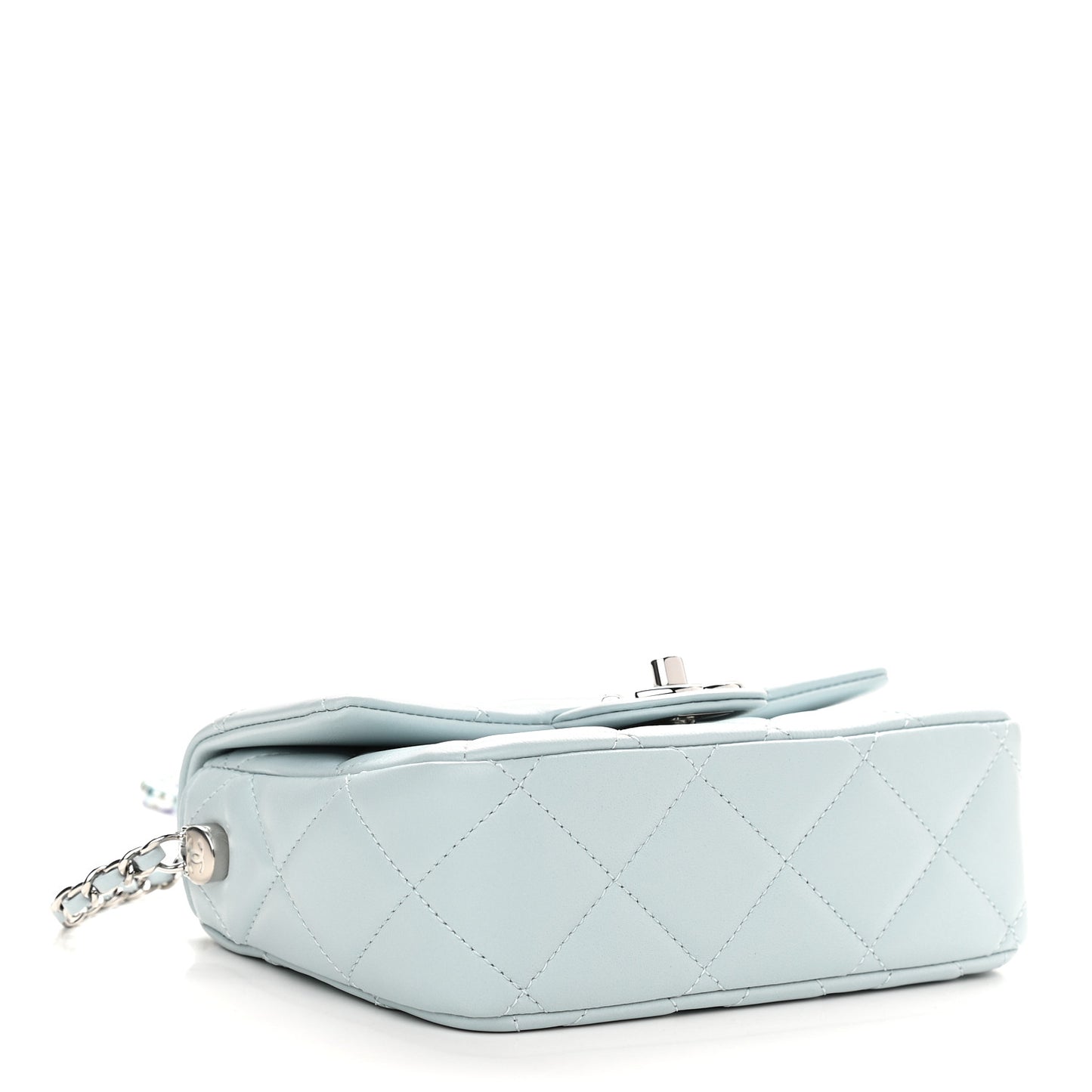 Lambskin Quilted Mini My Perfect Flap Light Blue
