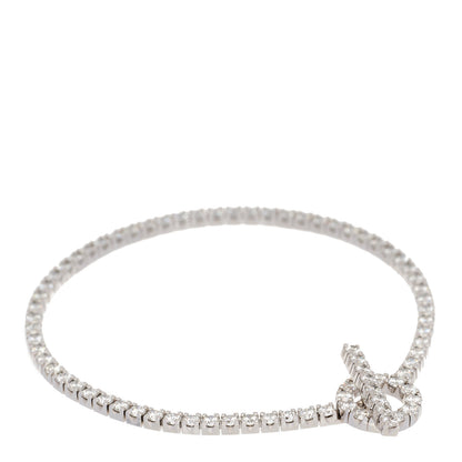 Hermes 18K White Gold Diamond Finesse Link Bracelet XS 3 of 5