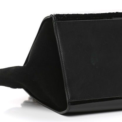 Celine Patent Suede Medium Trapeze Black 5 of 12
