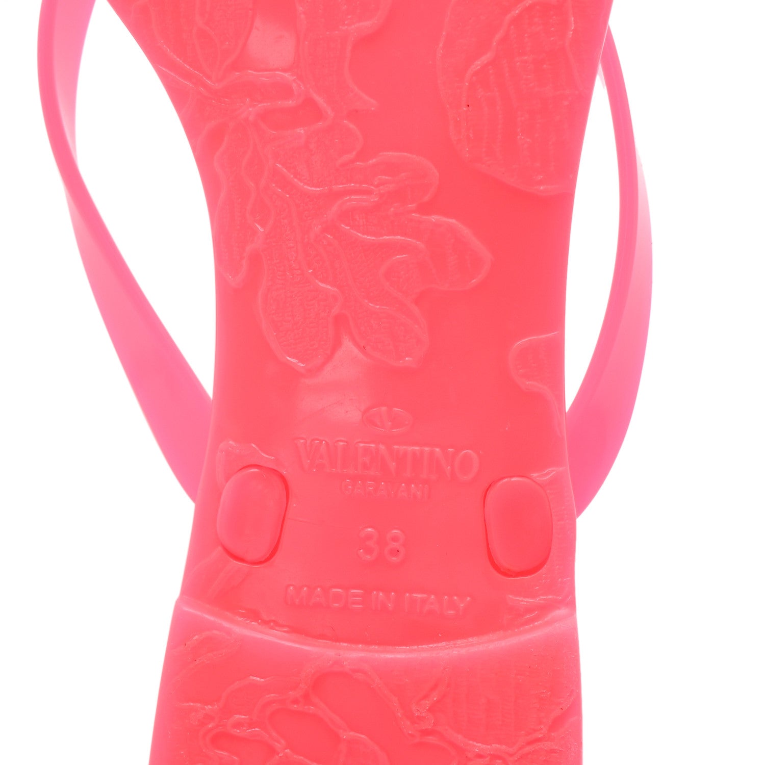 Valentino Garavani PVC Jelly Bow Thong Sandals 38 Fuxia Fluo 7 of 8