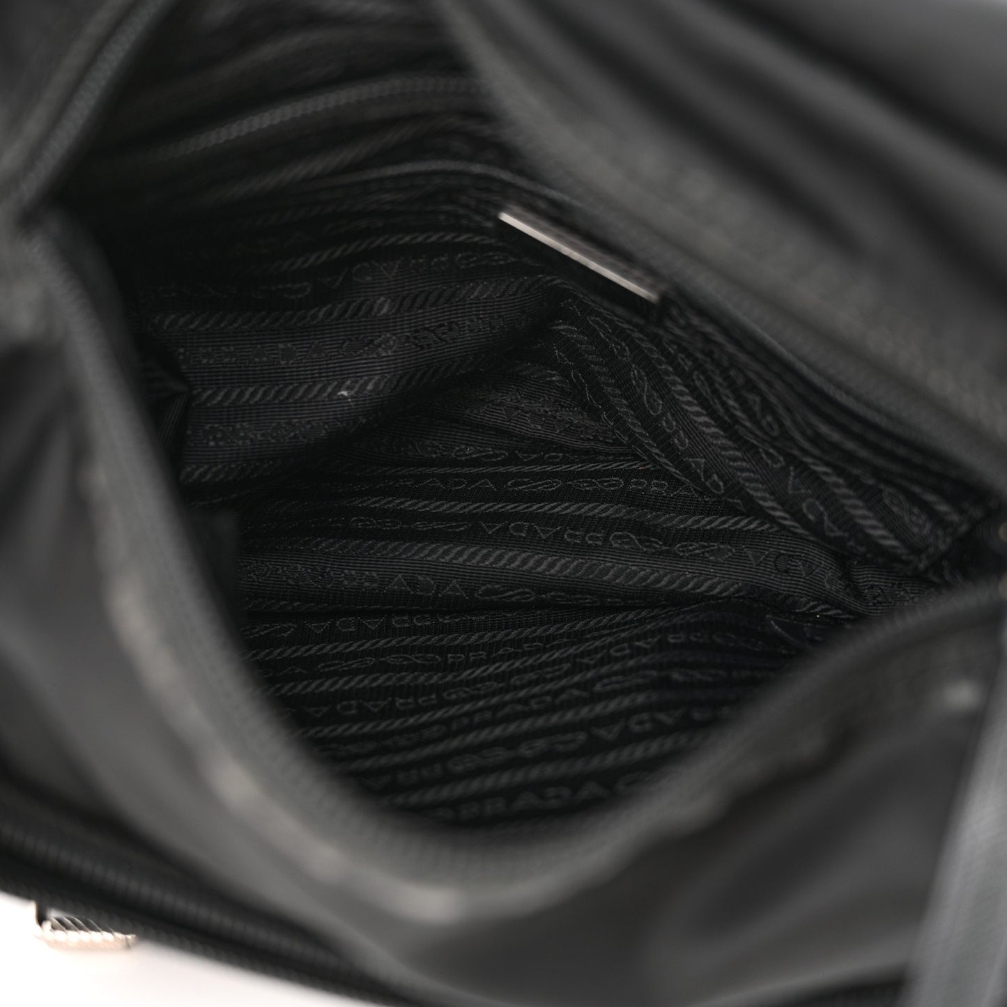 Nylon New Vela Studded Messenger Bag Black
