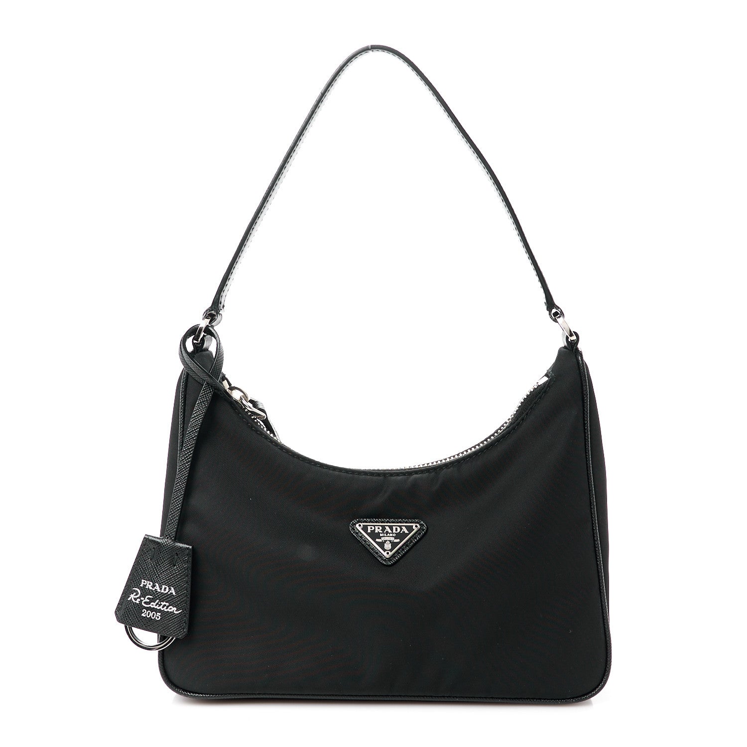Prada Tessuto Nylon Saffiano Mini Re-Edition 2005 Bag Black 1 of 11