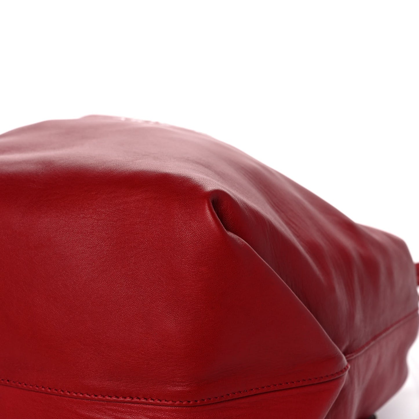 Lambskin Teddy Drawstring Bag Eros Red