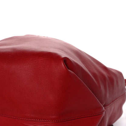 Saint Laurent Lambskin Teddy Drawstring Bag Eros Red 7 of 16