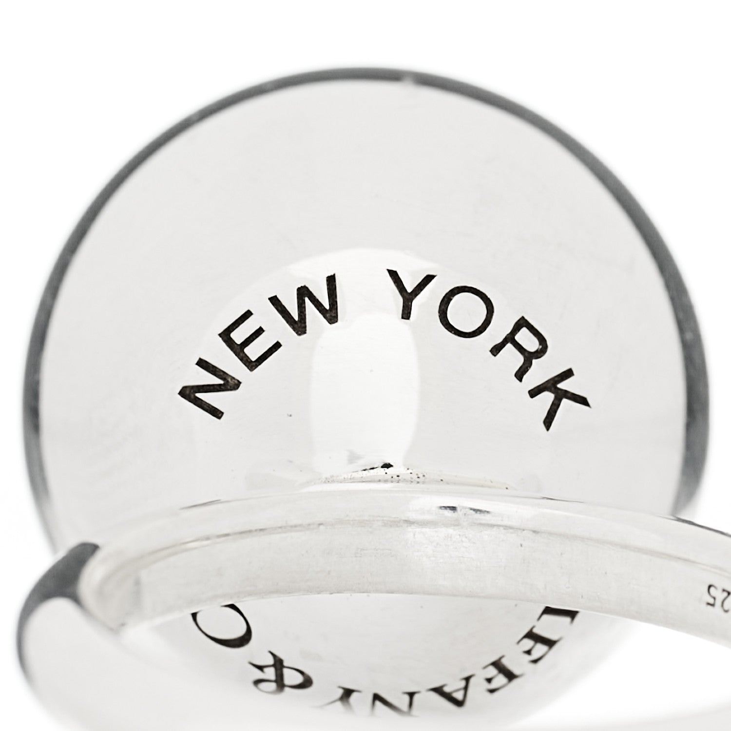 Tiffany Sterling Silver 15.75mm HardWear Ball Ring 48 4.5 6 of 8