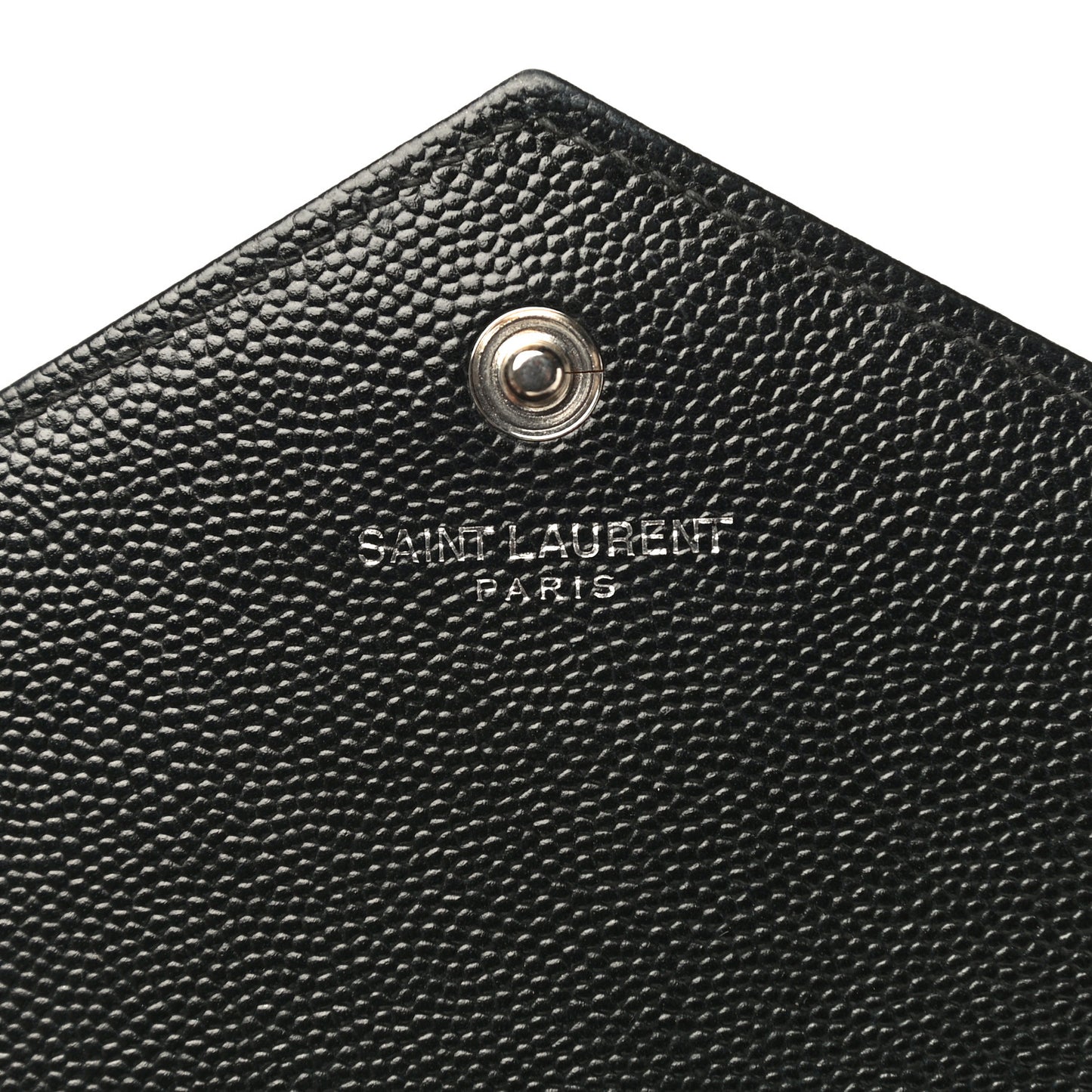 Grain De Poudre Matelasse Chevron Monogram Chain Wallet Black