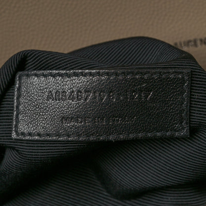 Saint Laurent Grain De Poudre Mixed Matelasse Large Triquilt Monogram Satchel Nude Powder 7 of 10