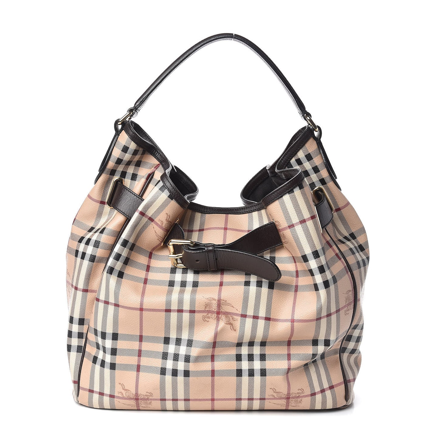 Haymarket Check Medium Walden Belted Hobo Chocolate