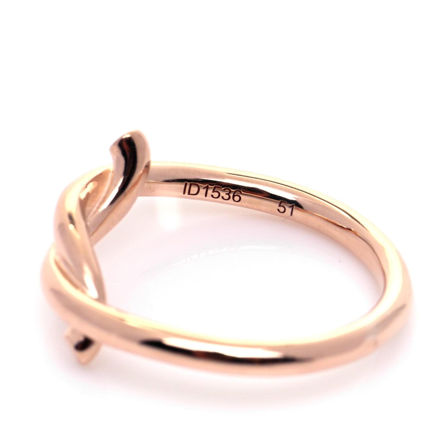 Cartier 18K Pink Gold Entrelaces Ring 51 5.75 5 of 6