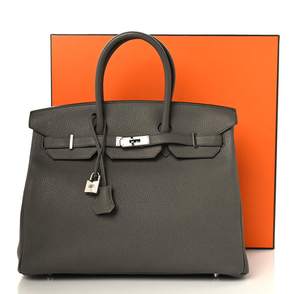 Hermes Togo BIRKIN 35 Etain 13 of 13