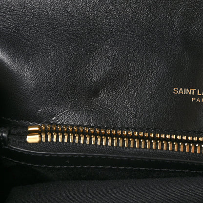 Saint Laurent Velvet Y Quilted Monogram Small Loulou Chain Satchel Black 11 of 11