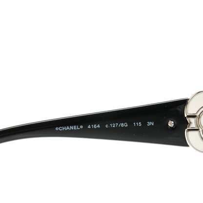 Chanel Camellia CC Sunglasses 4164 Black 3 of 6