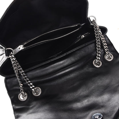 Saint Laurent Calfskin Y Quilted Monogram Medium Loulou Chain Satchel Black 5 of 9
