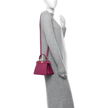 Fendi Shiny Nappa Petite Peekaboo I SEE U Satchel Ciclamino Pilar 2 of 12