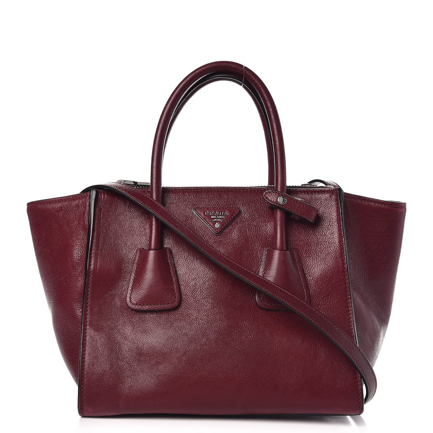 Glace Calf Twin Pocket Tote Ametista